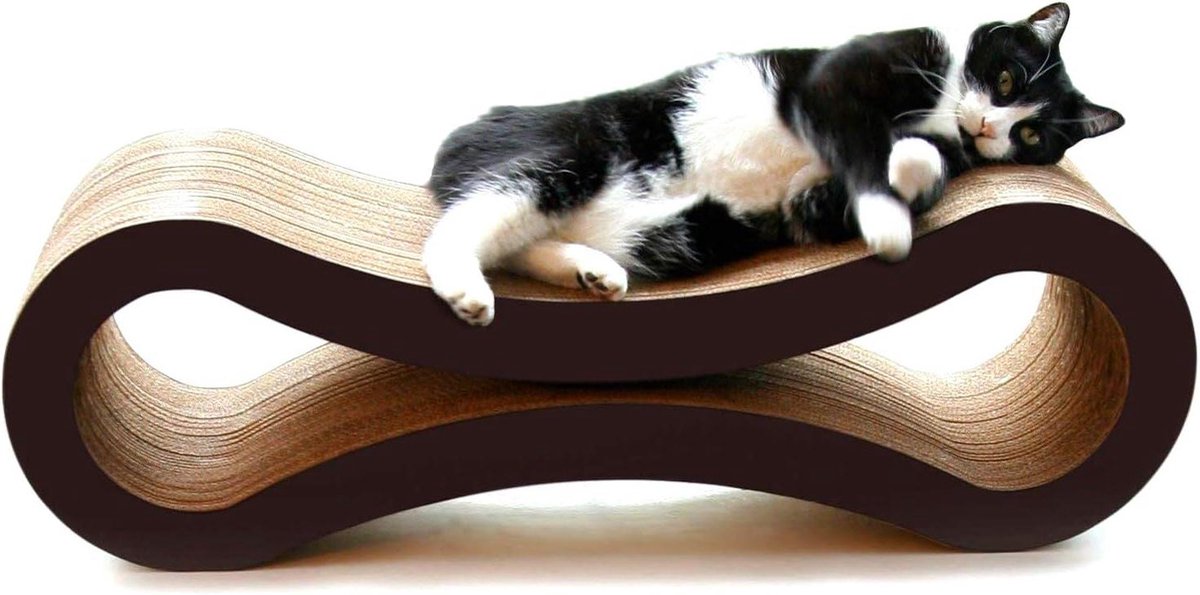 Kattenkrabplank - Krabmat Karton - Meubels Beschermen - Omkeerbaar Ontwerp - 28 x 10.5 x 10.5 cm - Bruin