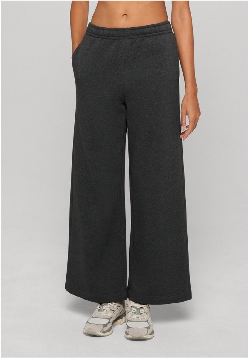 Urban Classics Fluffy wideleg Dames joggingbroek S Grijs