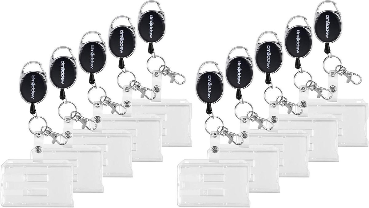 ID-kaarthouders - Kaarthouder Badgehouder - Kaarten Tonen - Met Jojo - Set van 10 - Transparant