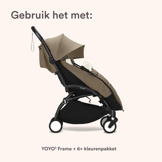 Voetenzak Kinderwagen - Baby deken - Warmhouden baby - Dubbele vulling fleece - 89 x 19 cm - Toffee — afbeelding 3