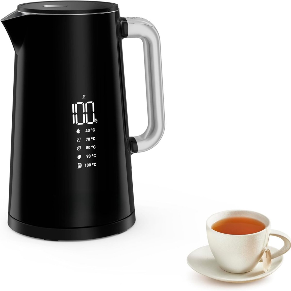 REN® Waterkoker met Temperatuurregeling - Waterkoker - Zwart - 22cm x 18cm x 28cm