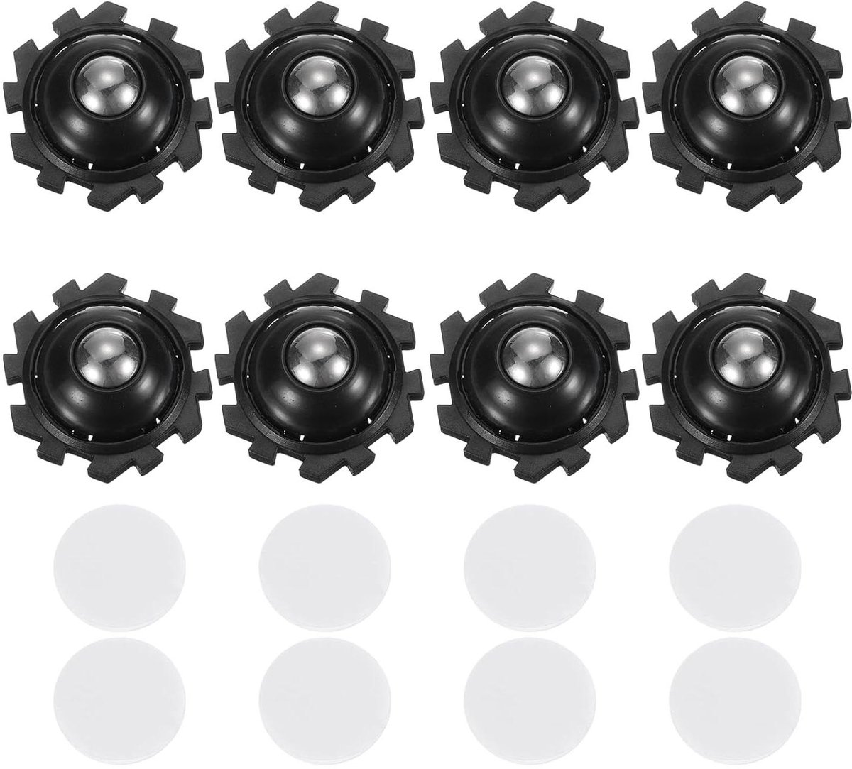 Universele Wieltjes - Zelfklevende Rolletjes - Meubels Verplaatsen - 360 Graden Draaibaar - 26 x 12 mm - Zwart