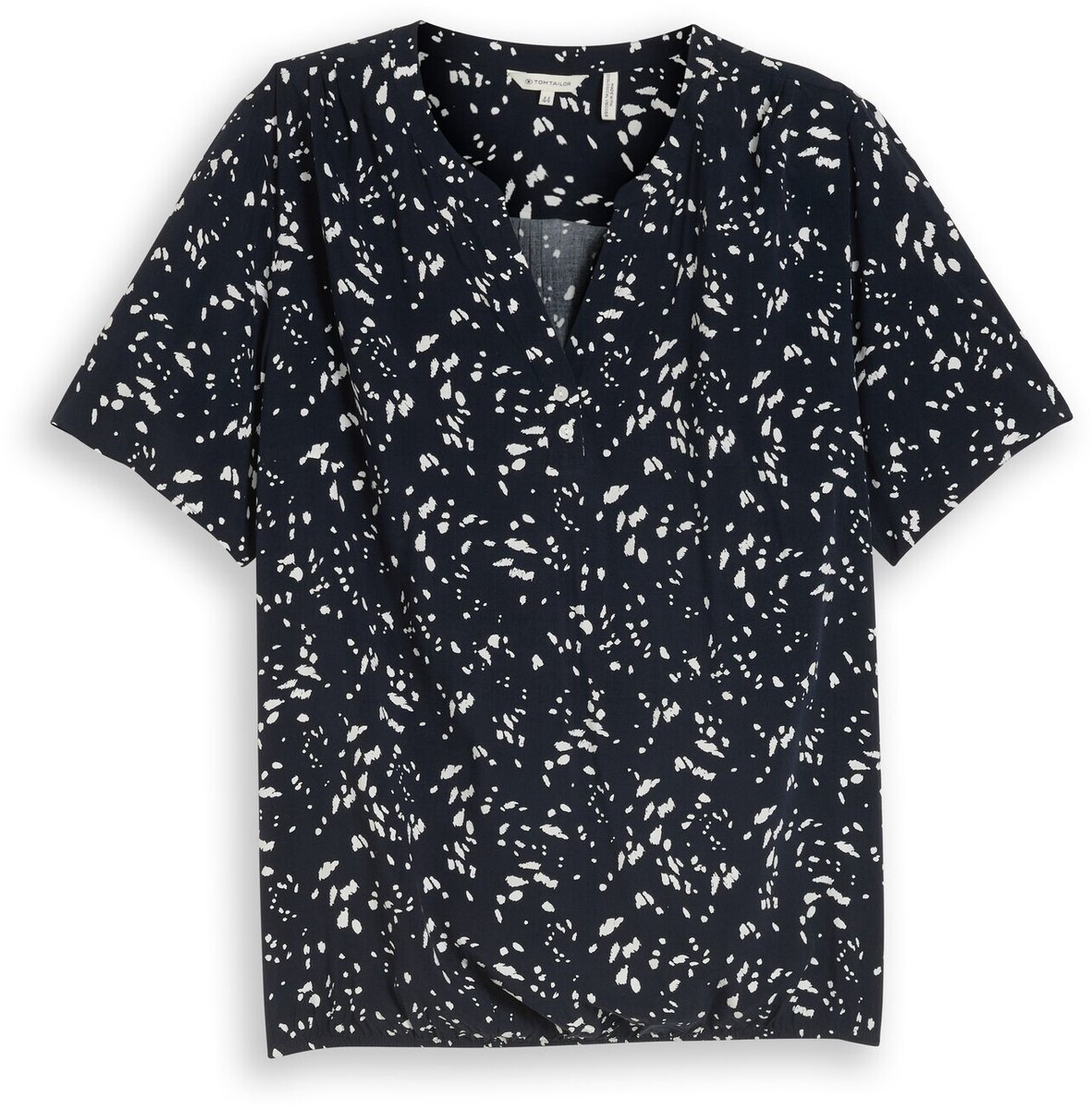 Tom Tailor - Plus Size - Blouse met patroon - Maat 44 - navy dot