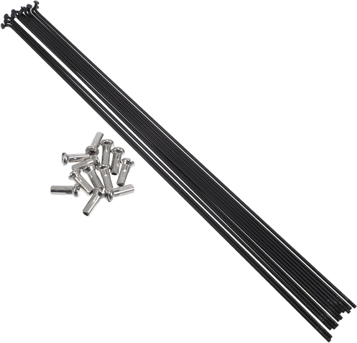Fietsspaken - Wielspaken Set - Fietswiel Reparatie - 304 Roestvrij Staal - 275mm Lengte - Zwart