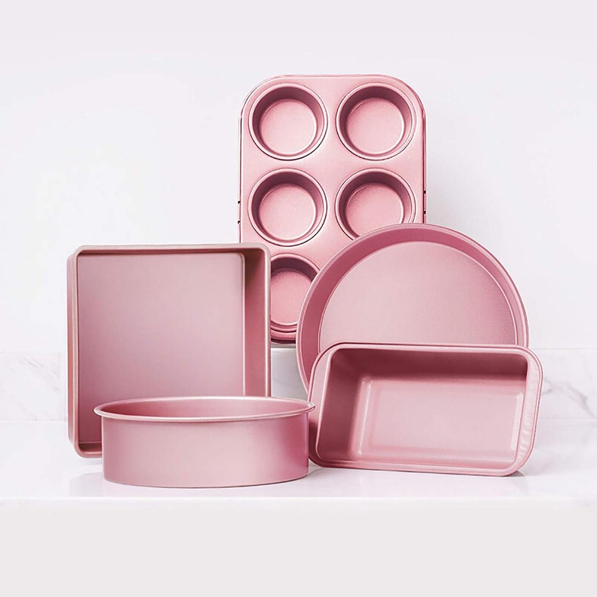 Bakplaat Set - Cakevorm Set - Bakken van Gebak - Dubbele Non-stick Coating - Niet Gespecificeerd - Roze
