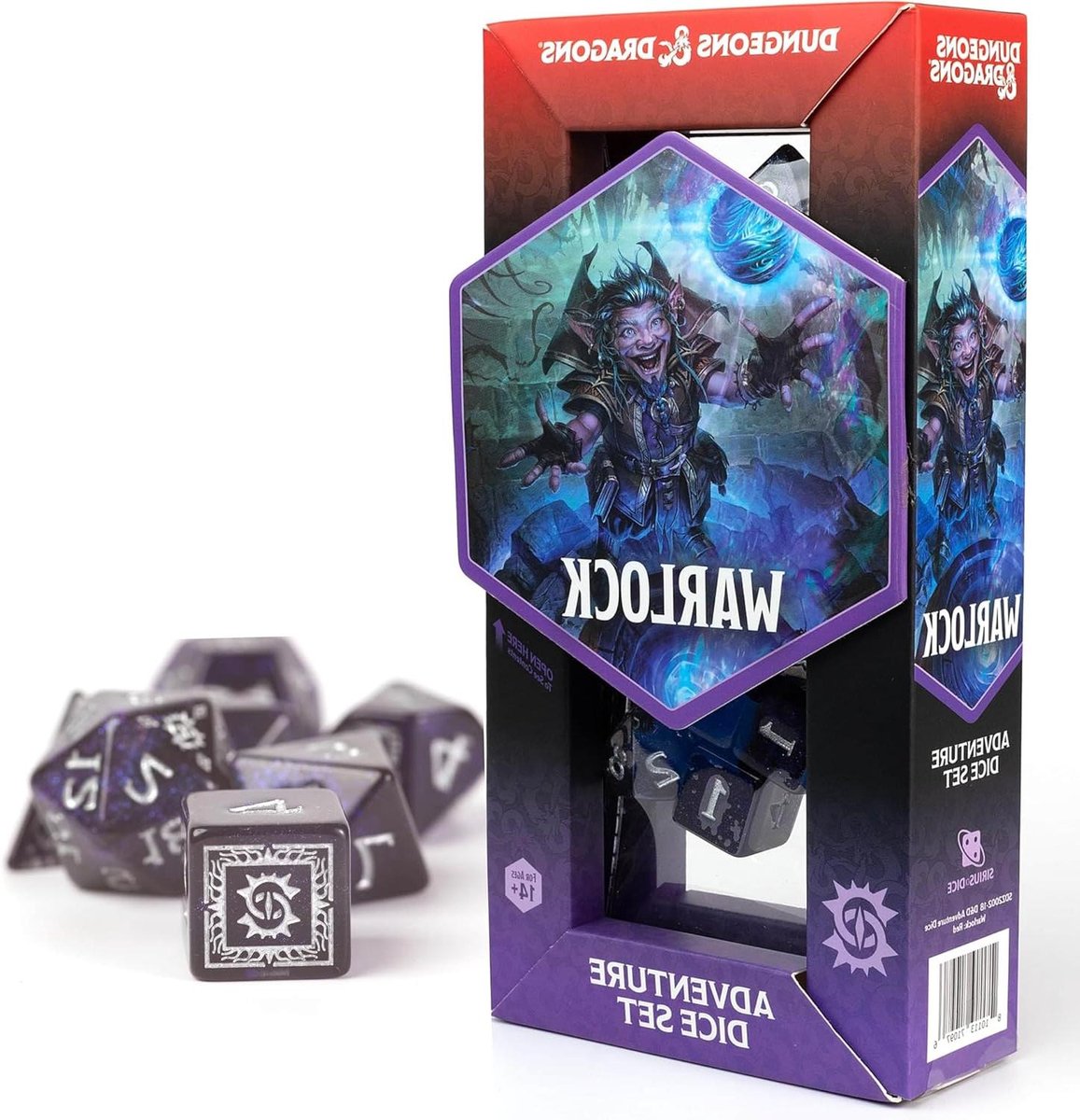 D&D Avontuur Dobbelstenen - RPG Dobbelstenen Set - Tabletop Rollenspellen - Klasse Iconen 2024 - 16mm tot 19mm - Blauw