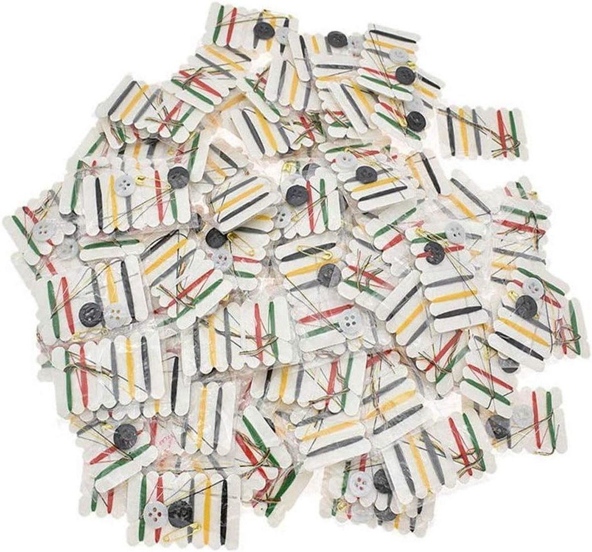 Mini Naaiset - Reis Naaiset - Kleding Reparaties - Compact en Draagbaar - 100 Sets - Multicolor
