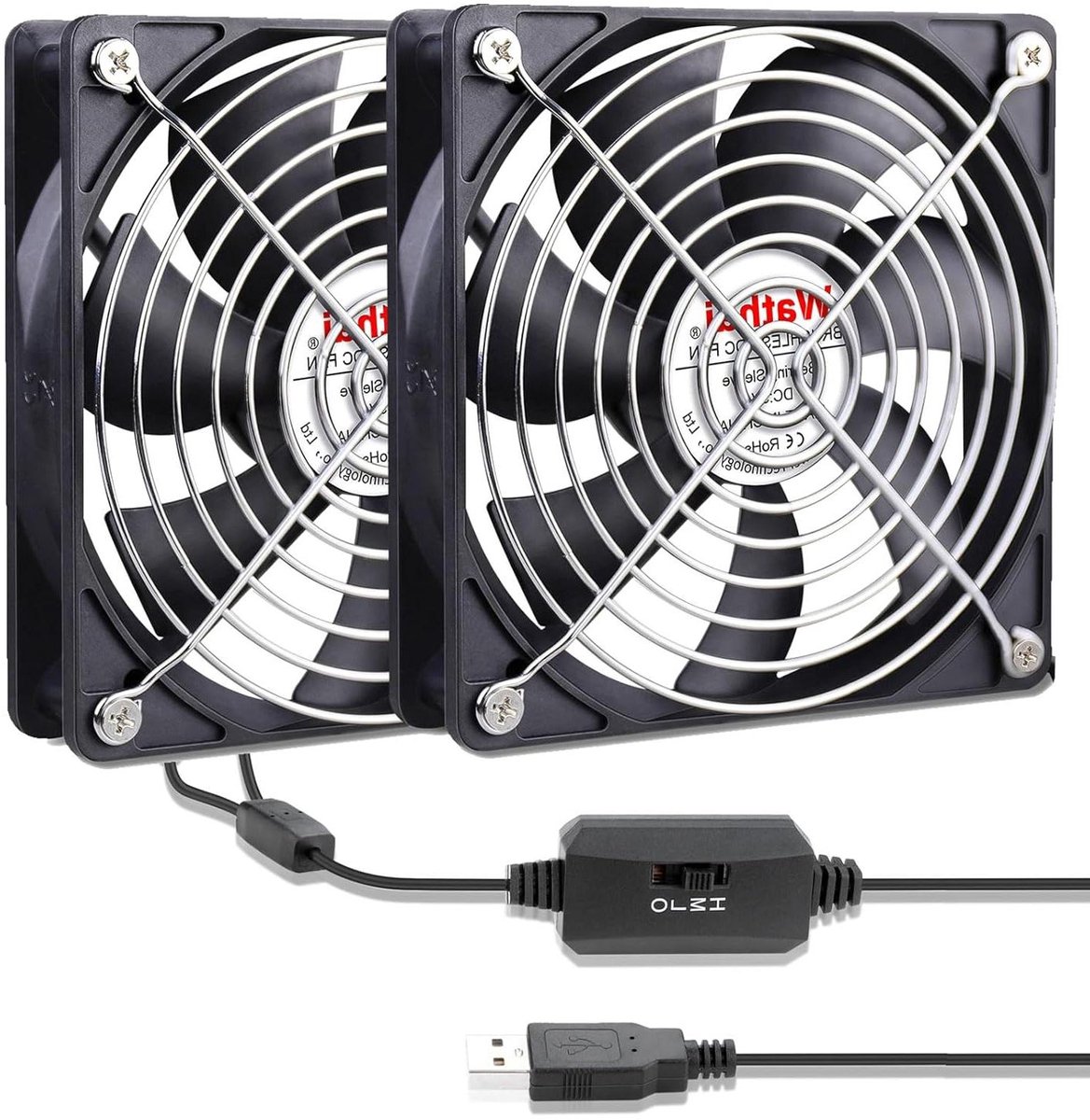 USB Ventilator - Koeler PC - Apparaten Koelen - Stil 26dB - 92 mm x 25 mm - Zwart