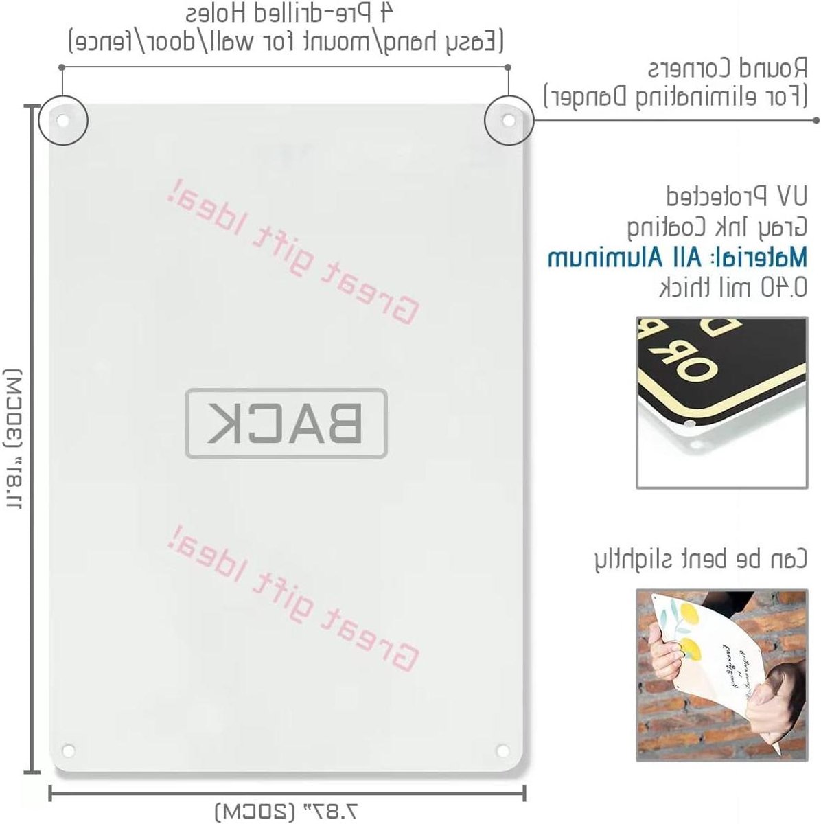 Tuin Decoratie - Grappig Bord - Planten Verzorgen - Weerbestendig Metaal - 30x20 cm - Meerdere Kleuren
