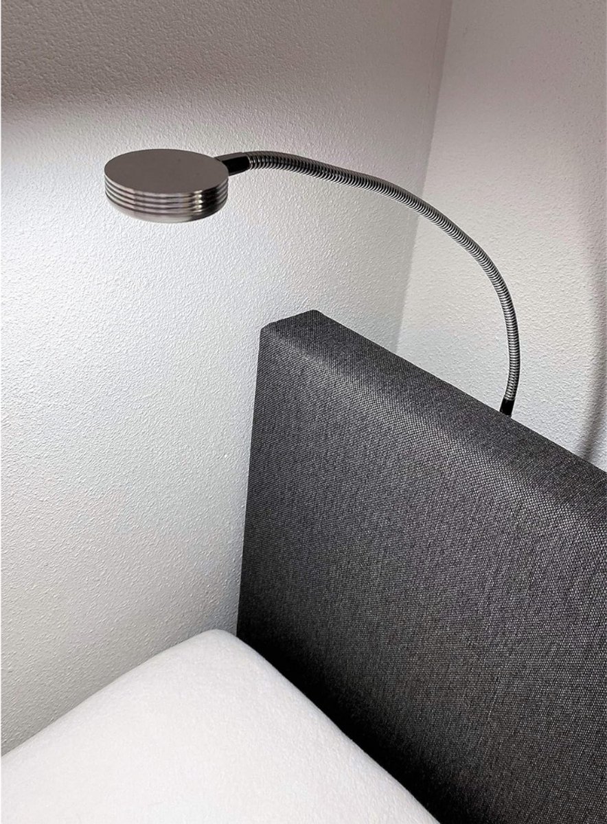 REN® Bedlampjes Hoofdbord - Leeslamp - Nachtlamp - Aluminium - Zilver - 56cm x 2cm x 120cm