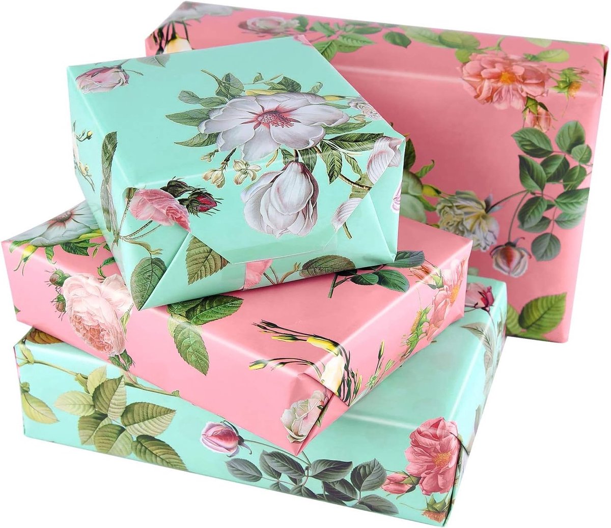 6 Vellen Bloemen Cadeau Inpakpapier voor Verjaardagen, Trouwen, Valentijnsdag en Kerstmis