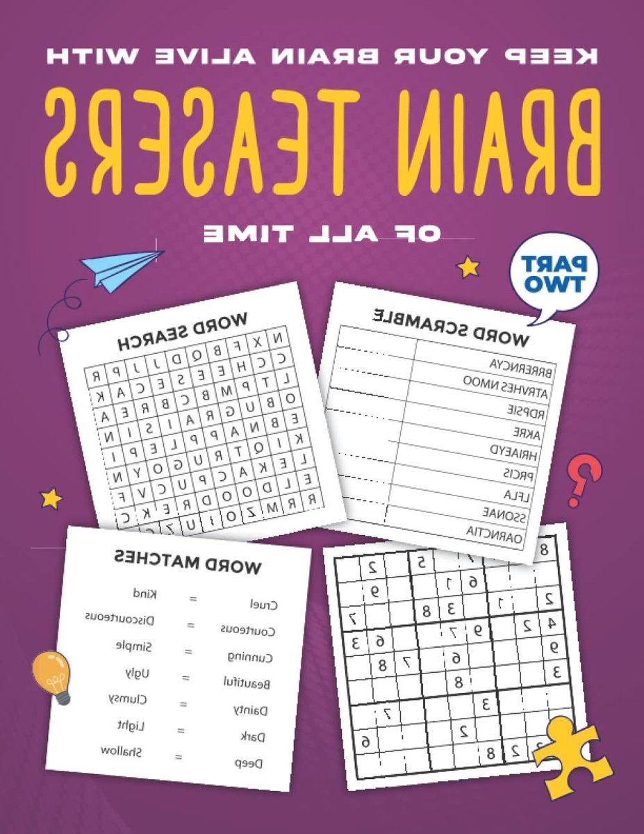 Puzzelboek voor Volwassenen - Hersenkrakers Boek - Mentale Training - Grote Letter Puzzels - 21.59 x 27.94 cm - Niet gespecificeerd