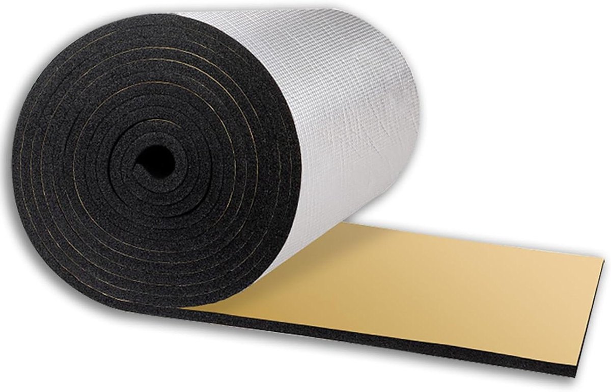Geluidsisolatieschuim Rol - Schuim Mat - Camper Isolatie - Gesloten Cellen Materiaal - 1m x 10m - Zilver