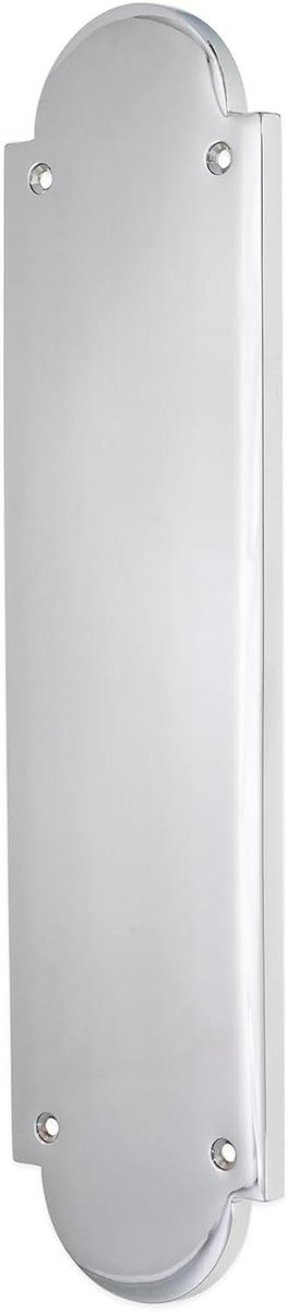 Deur Duwplaat - Vingerplaat Deur - Deur Beveiligen - Victoriaanse Stijl - 302mm x 72mm - Gepolijst Chroom