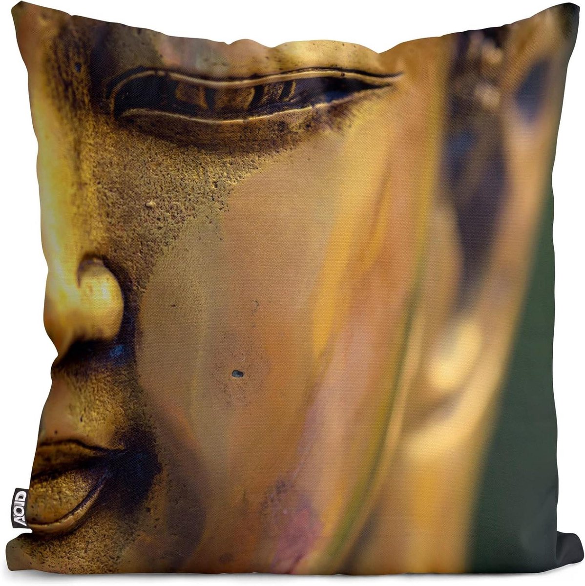 Kussenhoes Boeddha - Kussenhoes Decoratief - Buiten Zitten - Waterdicht Oxford Canvas - 80 x 80 cm - Veelkleurig