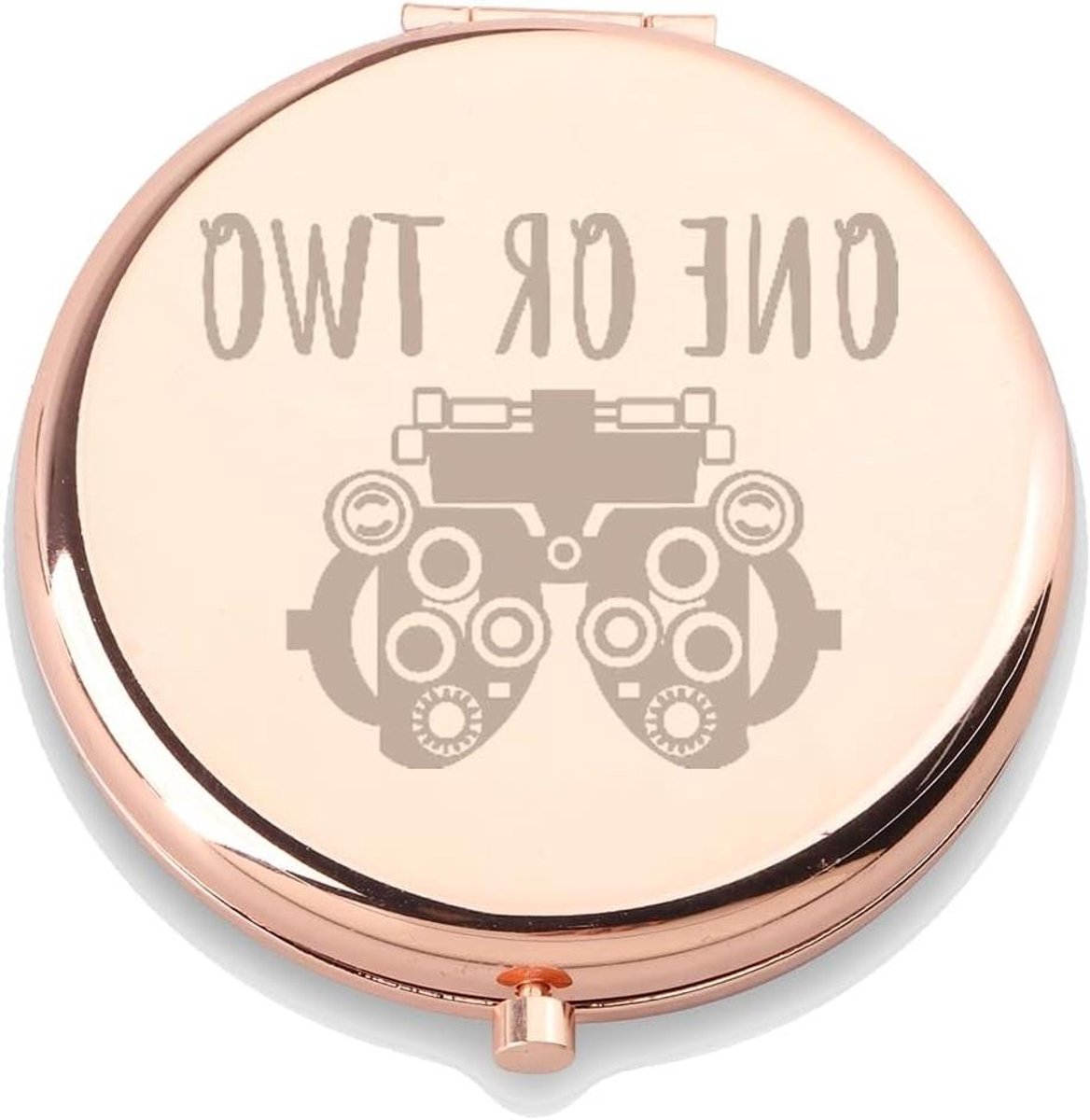 Make-up Spiegel - Cosmeticaspiegel Staand - Gezichtsdetails Zien - Dubbelzijdige Vergroting - 6.5 cm Diameter - Zilver