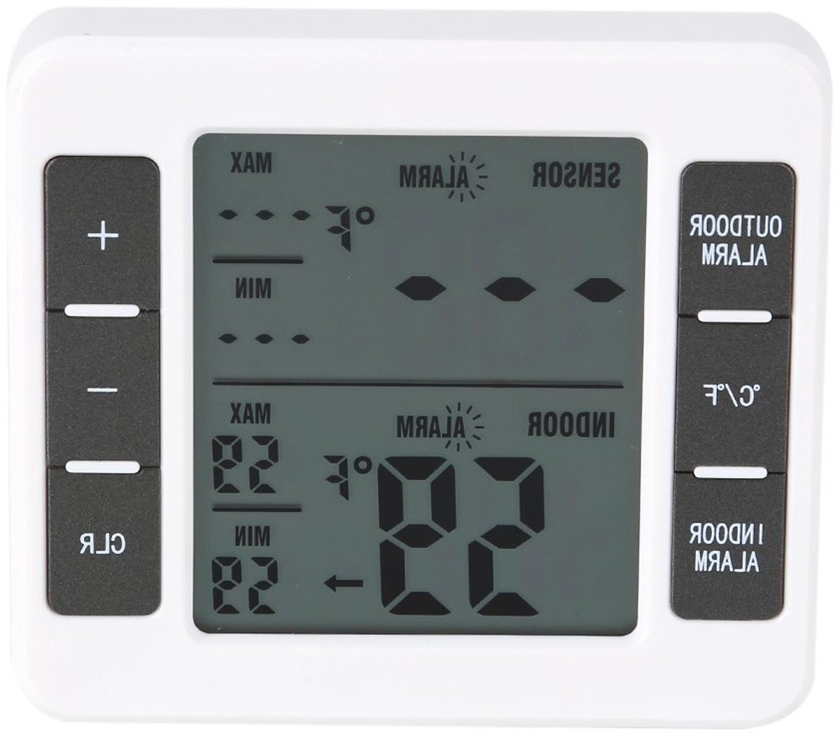 Draadloze koelkastthermometer met temperatuurmeters en geluidsalarm voor optimale koeling en vriesbewaking