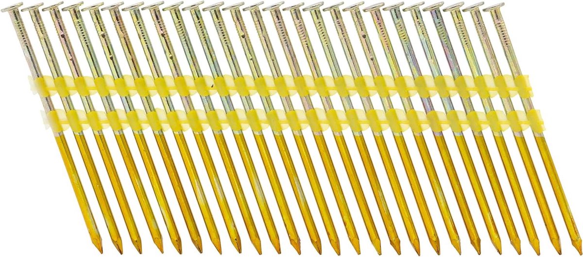 Ronde kop stripnagels - Perslucht nagels - Bevestigingswerkzaamheden uitvoeren - 21 graden hoek - 31 x 80 mm - Verzinkt