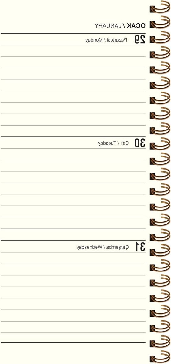 Pocket Journal - Weekplanner Zakagenda - Wekelijks Plannen - Spiraalbinding - 8x16 cm - Pastel