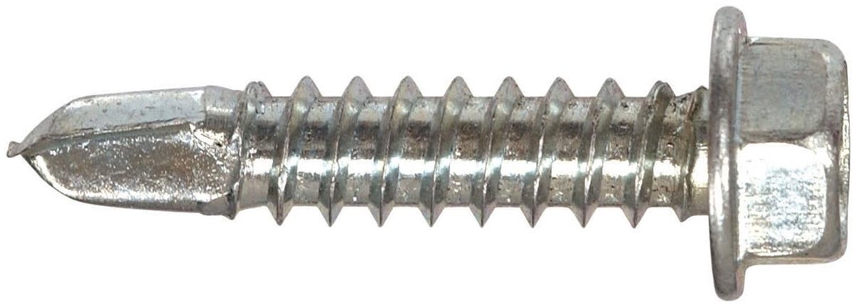 Zelfborende Schroeven - Metaalschroeven Zink - Bevestigen Metaal - Hex Washer Head - 8 x 1-1/2 inch - Zink