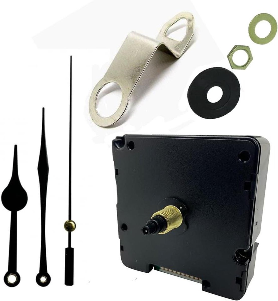 Klok Bewegingsmechanisme - Klok Motor Quartz - Klok Reparatie - UK Radiogestuurd - 16 mm Aslengte - Zwart