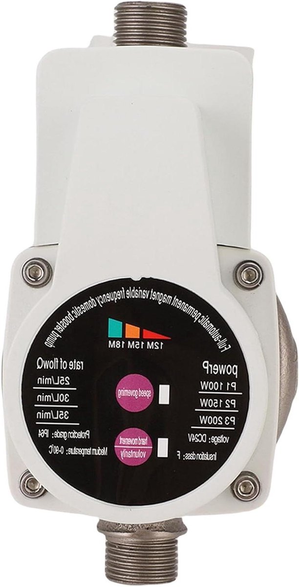 Waterdruk Boosterpomp - Douchepomp Kraanpomp - Verhogen Waterdruk - Intelligente Startstop - 200W - Grijs
