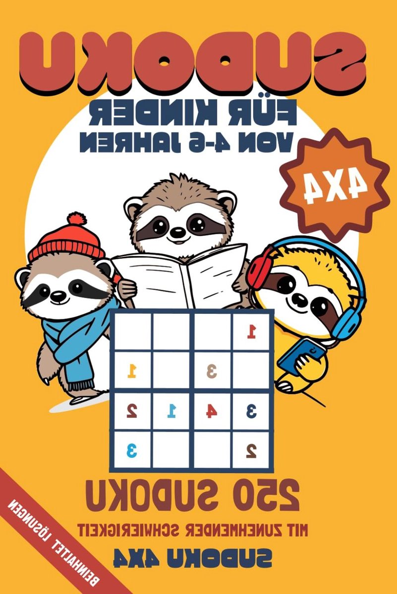 Sudoku Kinderboek - Puzzelboek Cijfers - Logisch Denken Leren - 250 4x4 Puzzels - 56 Pagina's - Niet gespecificeerd