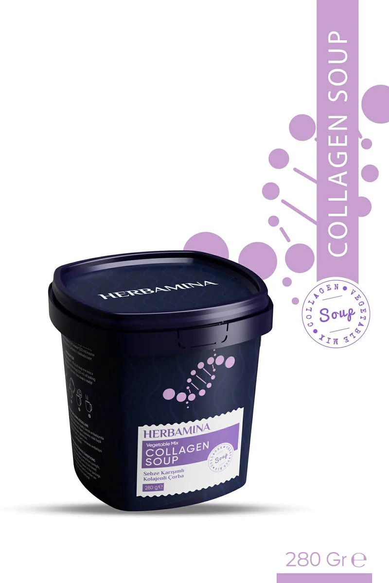 Herbamina Collageen Groentesoep – Instant Soepmix met Groenten – 280g