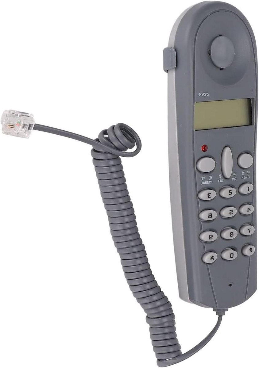 Vaste Telefoon - Wandtelefoon Lijn - Hotel Kamer Gebruik - Ruisonderdrukking Grote Knop - 16 x 6 x 6 cm