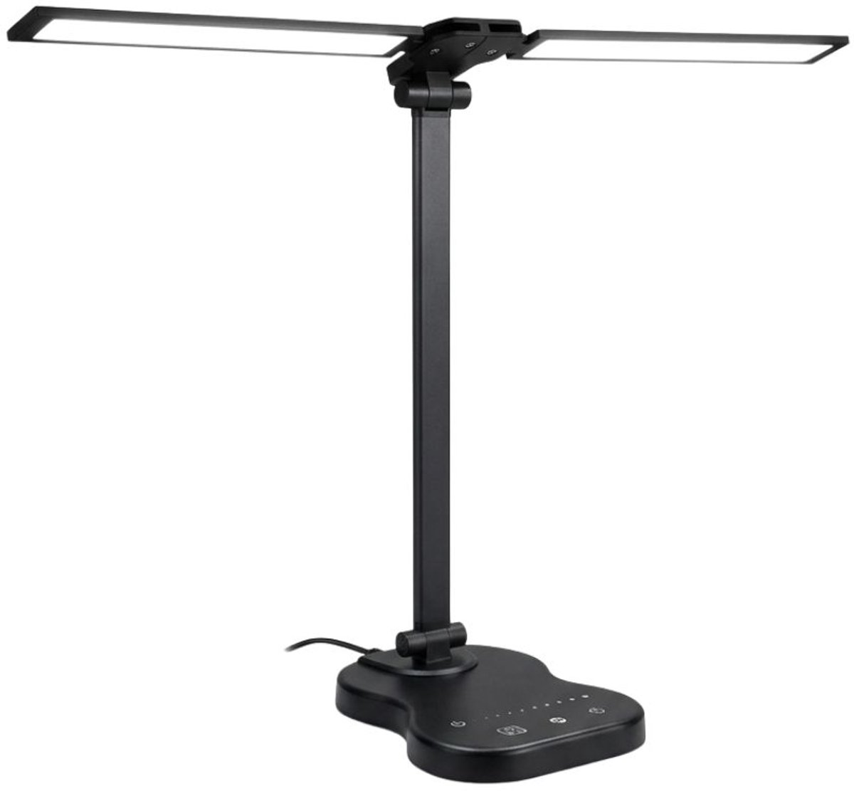 DnA® Bureaulamp LED - Burolamp - Bureaulamp Met Klem - Bureaulamp Kind - Bureaulamp LED Dimbaar - Zwart - 38cm x 4cm x 12cm