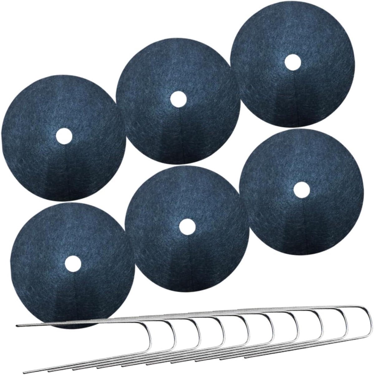 Onkruiddoek Bodembedekker - Tuin Mulch - Planten Beschermen - Vorst Waterdicht - 52 Cm Diameter - Zwart