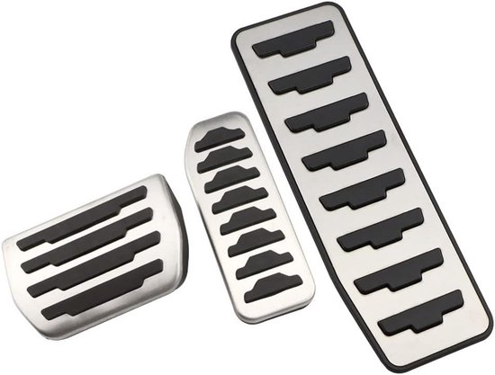 Pedaalhoezen Auto - Antislip Pedaal - Veiliger Rijden - Roestvrij Staal - 1 Set - Zilver — afbeelding 2