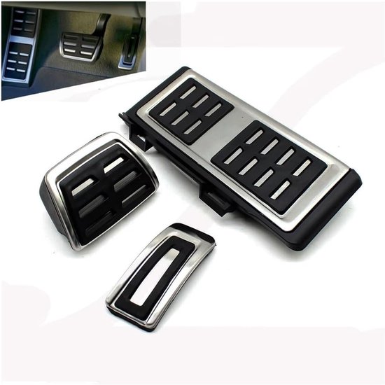 Pedaal Cover Set - Gaspedaal Rempedaal - Verbeterde Grip - Roestvrij Staal - 800 g - Zwart — afbeelding 3