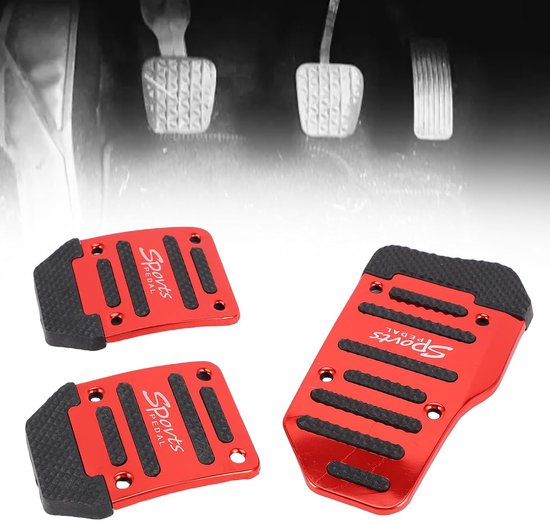Auto Pedaalhoezen - Sport Pedalen - Veiliger Rijden - Antislip Ontwerp - Set van 3 - Metaal — afbeelding 4