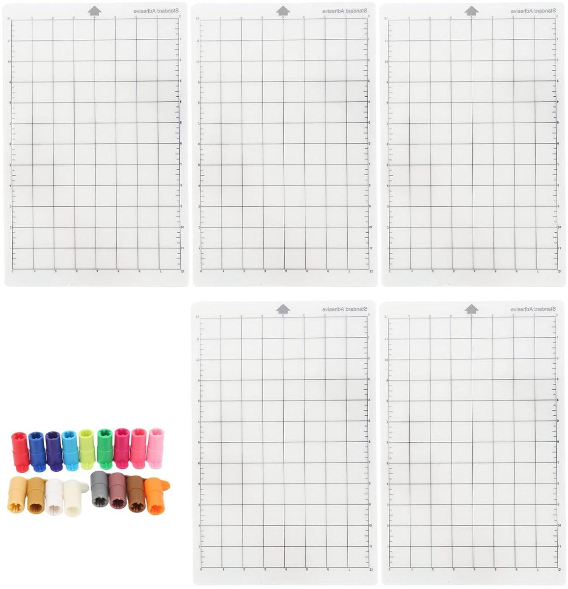 Snijmat Penadapter Set - Knutselaccessoires - Papier Bewerken - Universele Compatibiliteit - 12x8 Inch Matten - Multicolor