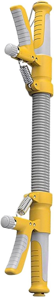 Armtrainer Borstversterker - Fitnessgereedschap Bovenlichaam - Krachtopbouw Routine - Verstelbare Weerstand - 52 x 12 cm - Geel