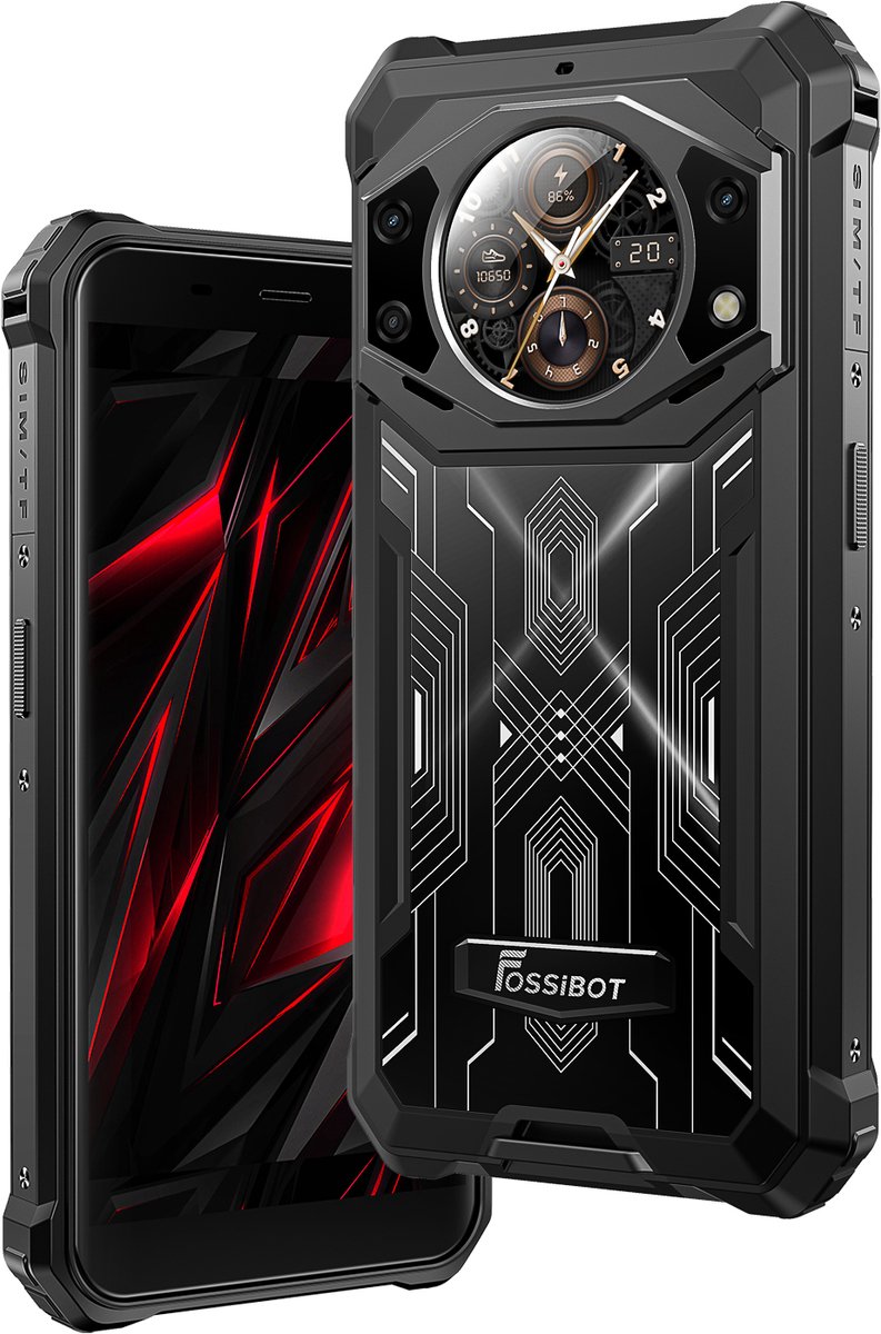 Fossibot F101 Pro - Smartphone - Robuuste telefoon -5,45-inch HD+ 18:9 - 8GB + 128GB opslag - Uitbreidbaar geheugen tot 1TB -Android 13 Ultralange standby-tijd - 8MP frontcamera + 24MP achtercamera