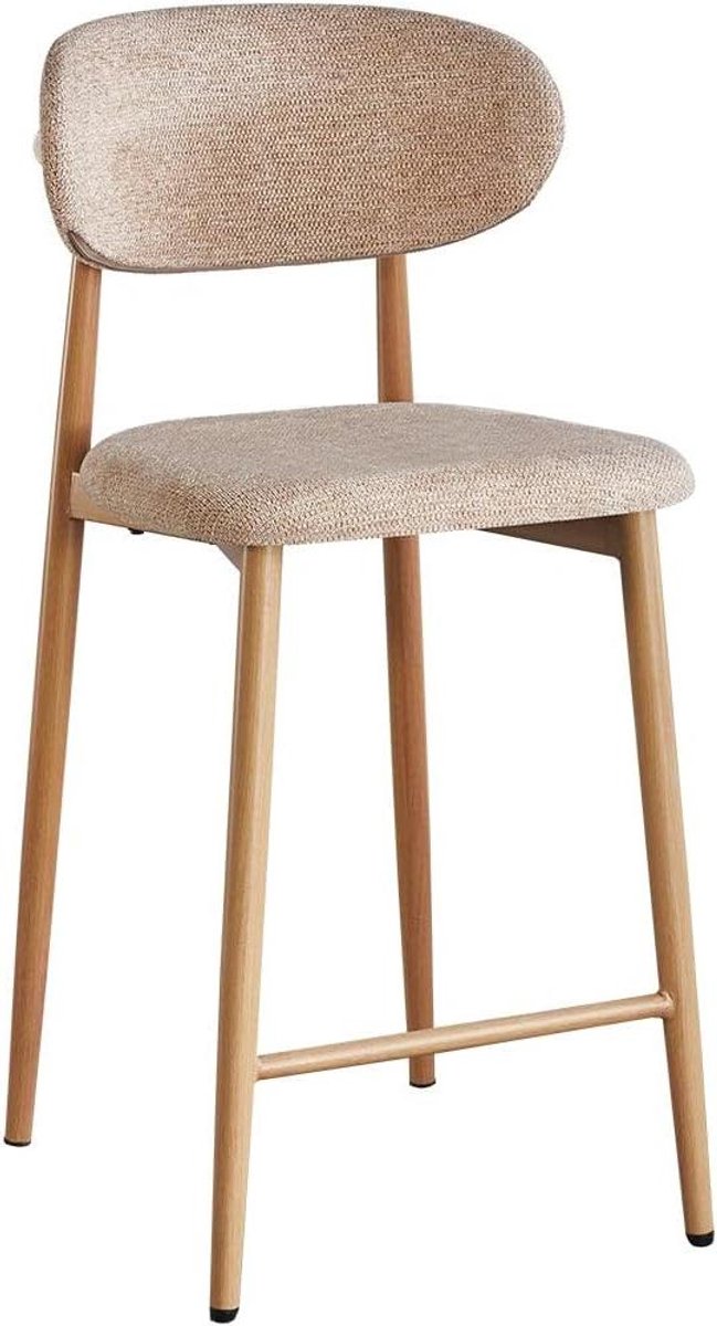 Barkrukken Set - Zitplaatsen Bar - Aan Hoge Tafel - Japandi Stijl - 2 Stuks - Bruin