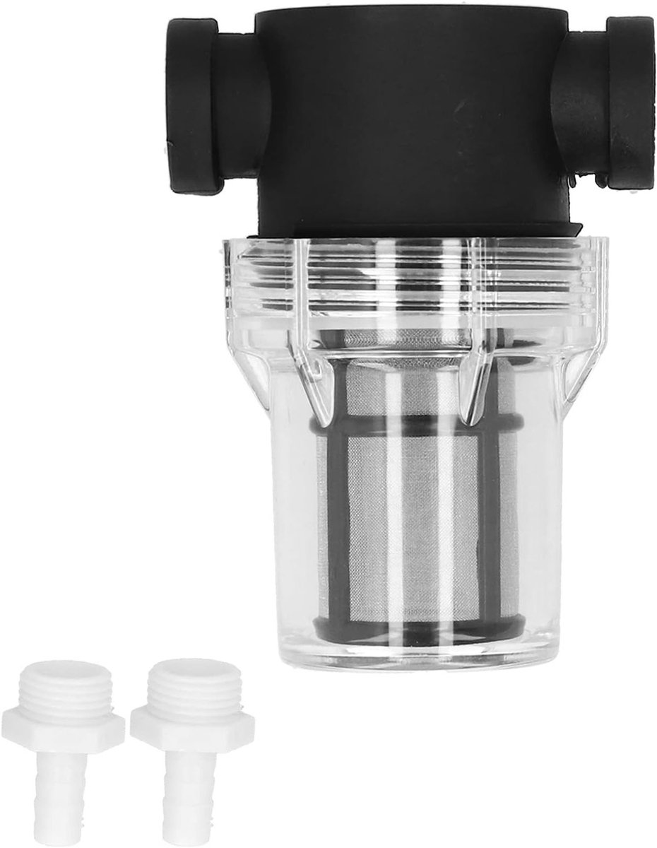 Professionele Inline Waterfilter met 150 Micron/100 Mesh Zeef voor Thuisbrouwerij, Ideaal voor Water en Bier, 3/8" Slang Pillar In-line Strainer