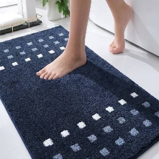 Casilin Badmat Antislip - 60 x 100cm Brica - Waterabsorberende Badkamermat - Voor Douche en Bad - Wasbare Douchemat - Sneldrogend - Zachte microvezel - Zwart / Donkergrijs
