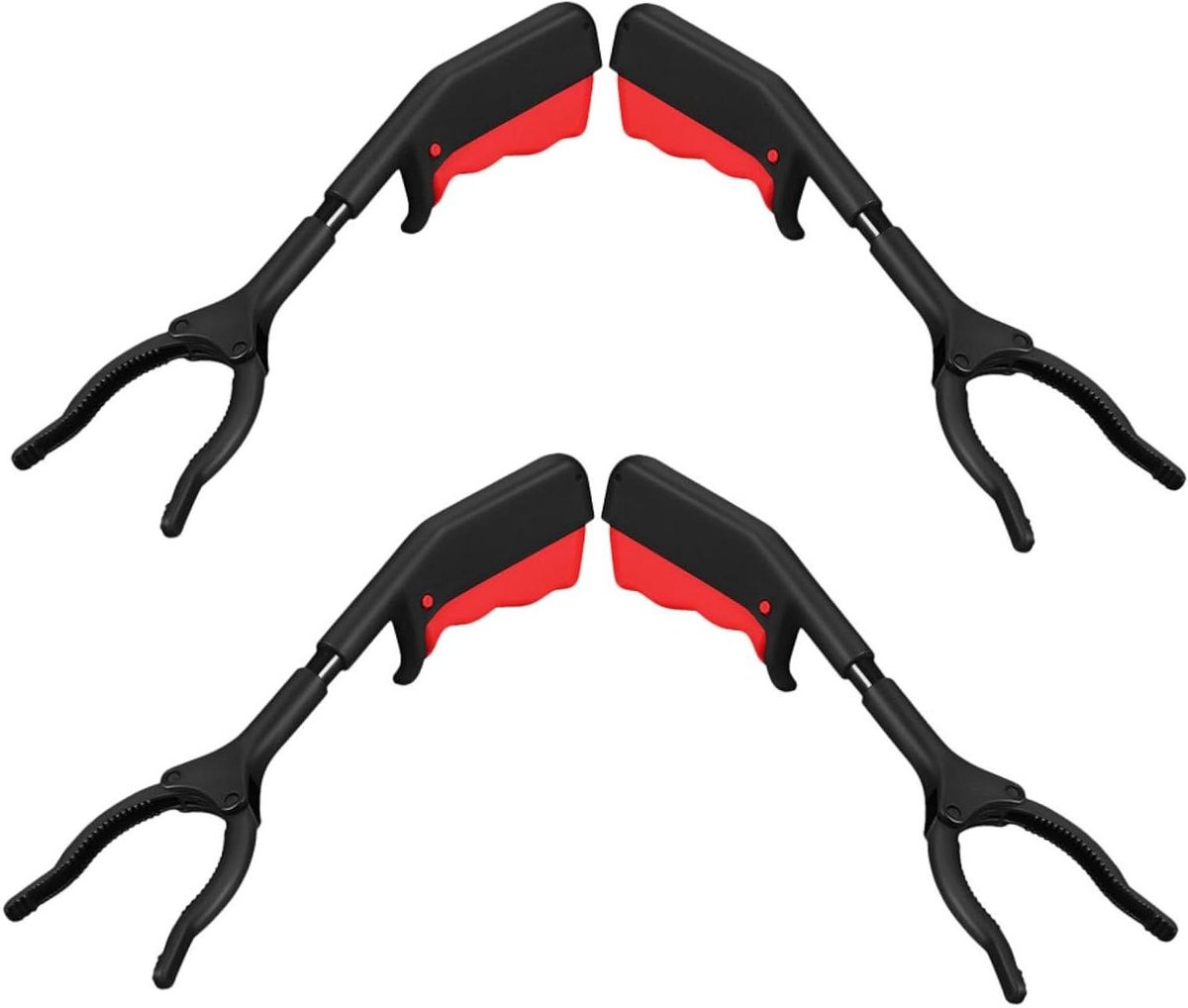 Afvalgrijper - Grijper stok - Buiten opruimen - Antislip klem - 28 cm - Zwart