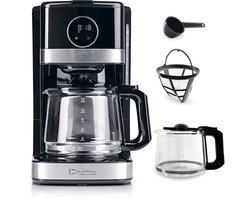 Barista Koffiemachine met Touchdisplay | Filterkoffiezetapparaat 900W met Glazen Kan – 1,5 liter Koffiekan | Filtermachine voor Gemalen Koffie – tot 12 Koppen Koffie