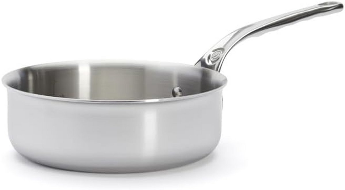 Ronde Koekenpan met Hoge Rand 20 cm RVS Geschikt voor Inductie