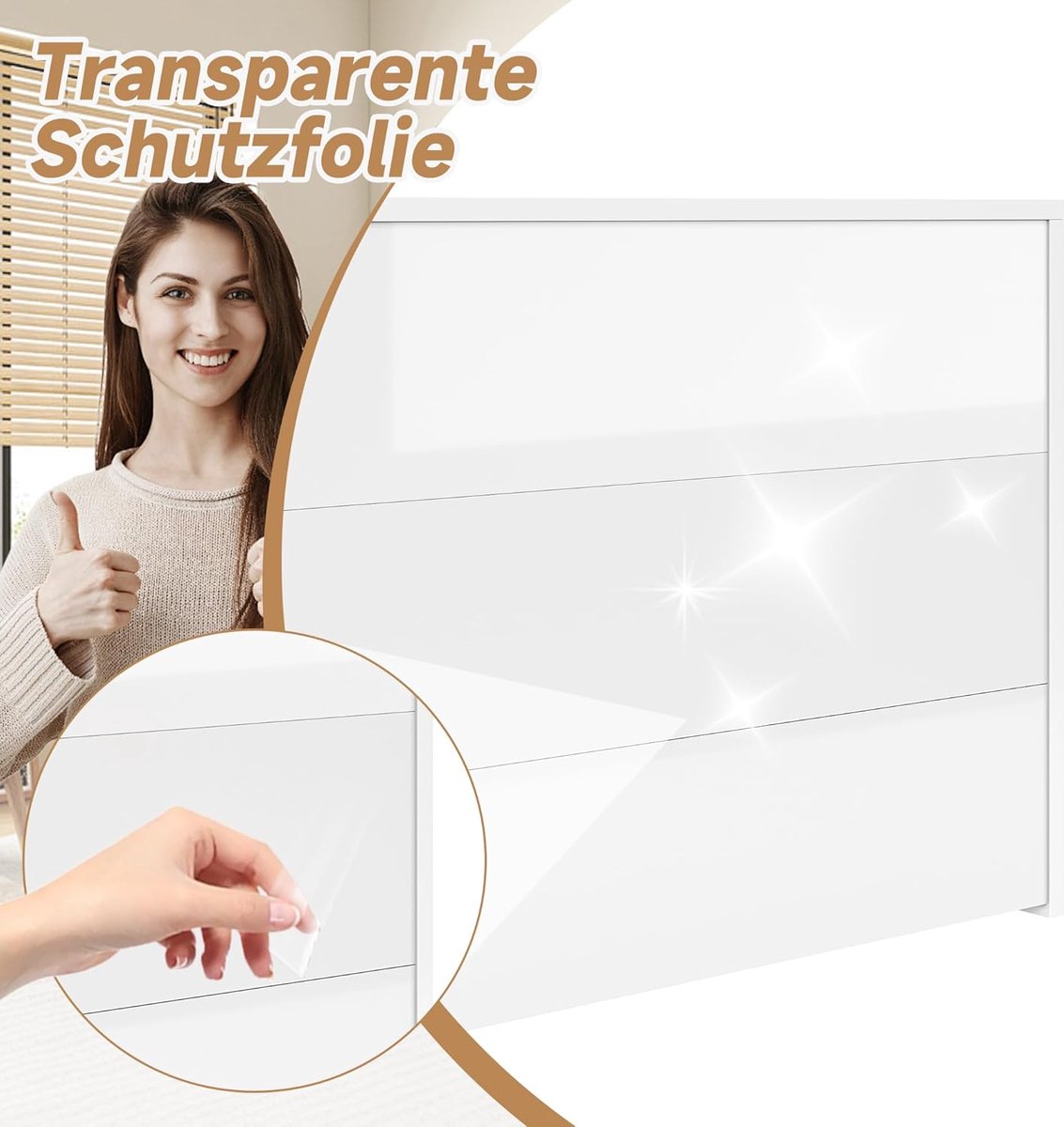 Aafinity Opklapbaar Bureau Met Wielen En Draadloze Oplader – Wit Dressoir – Dressoirkasten – Kastorganizer – 2-in-1 Tafelblad 115×27×93 Cm — cadeau in Cadeau-ideeën - foto 3
