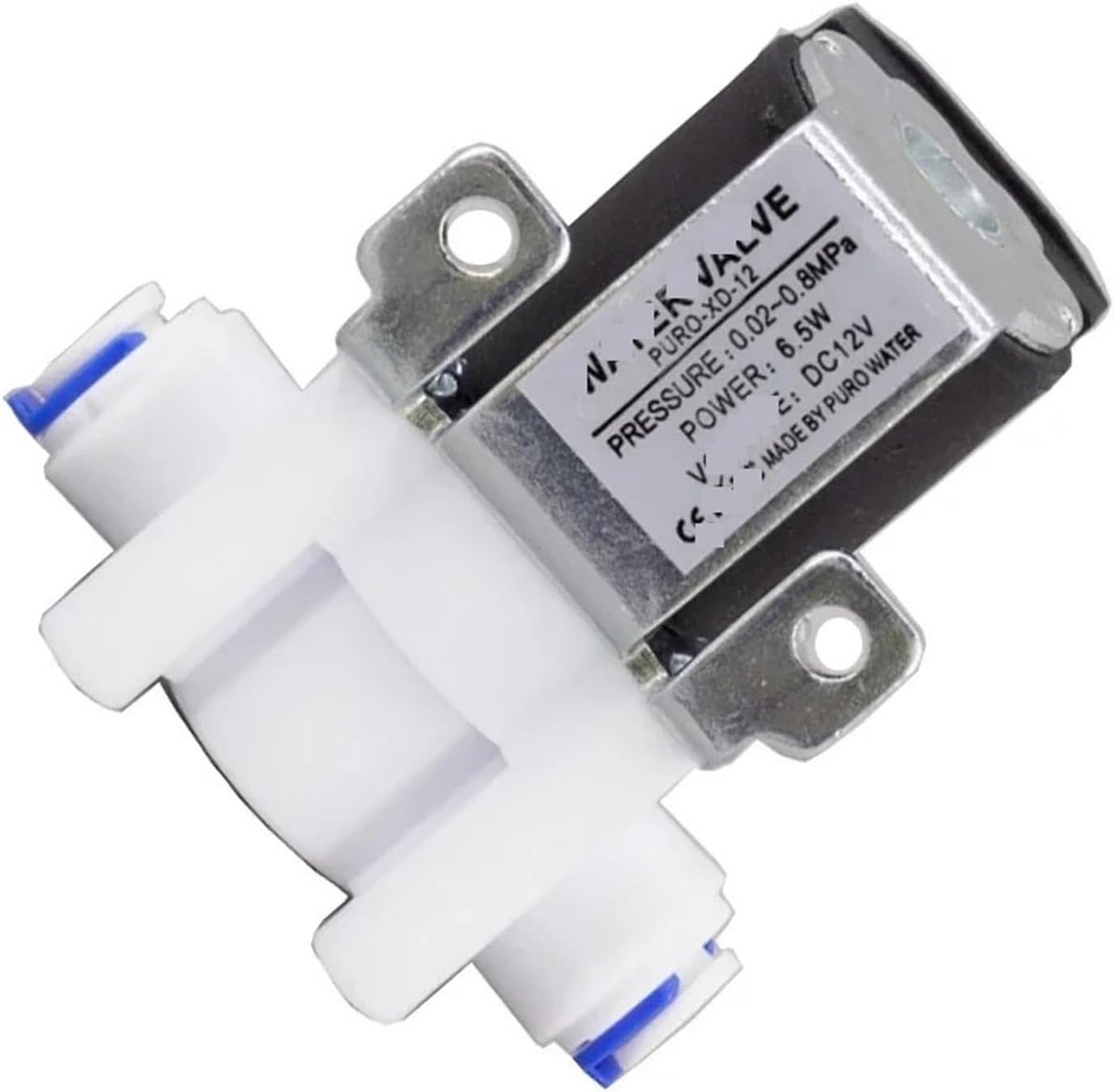 Waterinlaatklep - Magneetventiel - IJsmachine Aanvullen - Automatische Wateraanvulling - 12V DC - Zilverkleurig