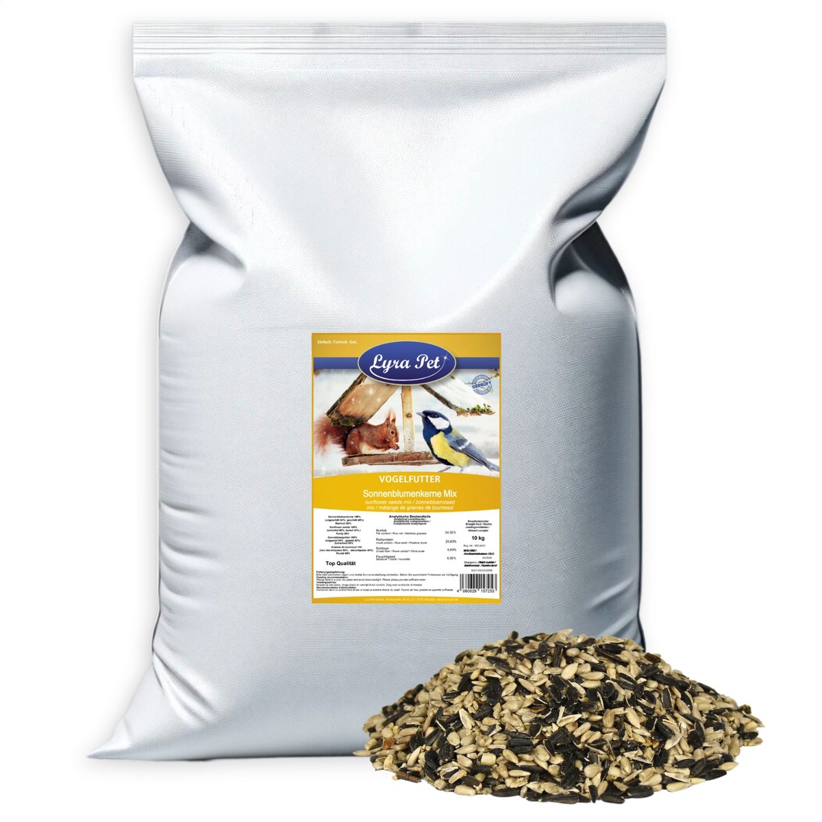10 kg Lyra Pet® Zonnebloemzaadmix