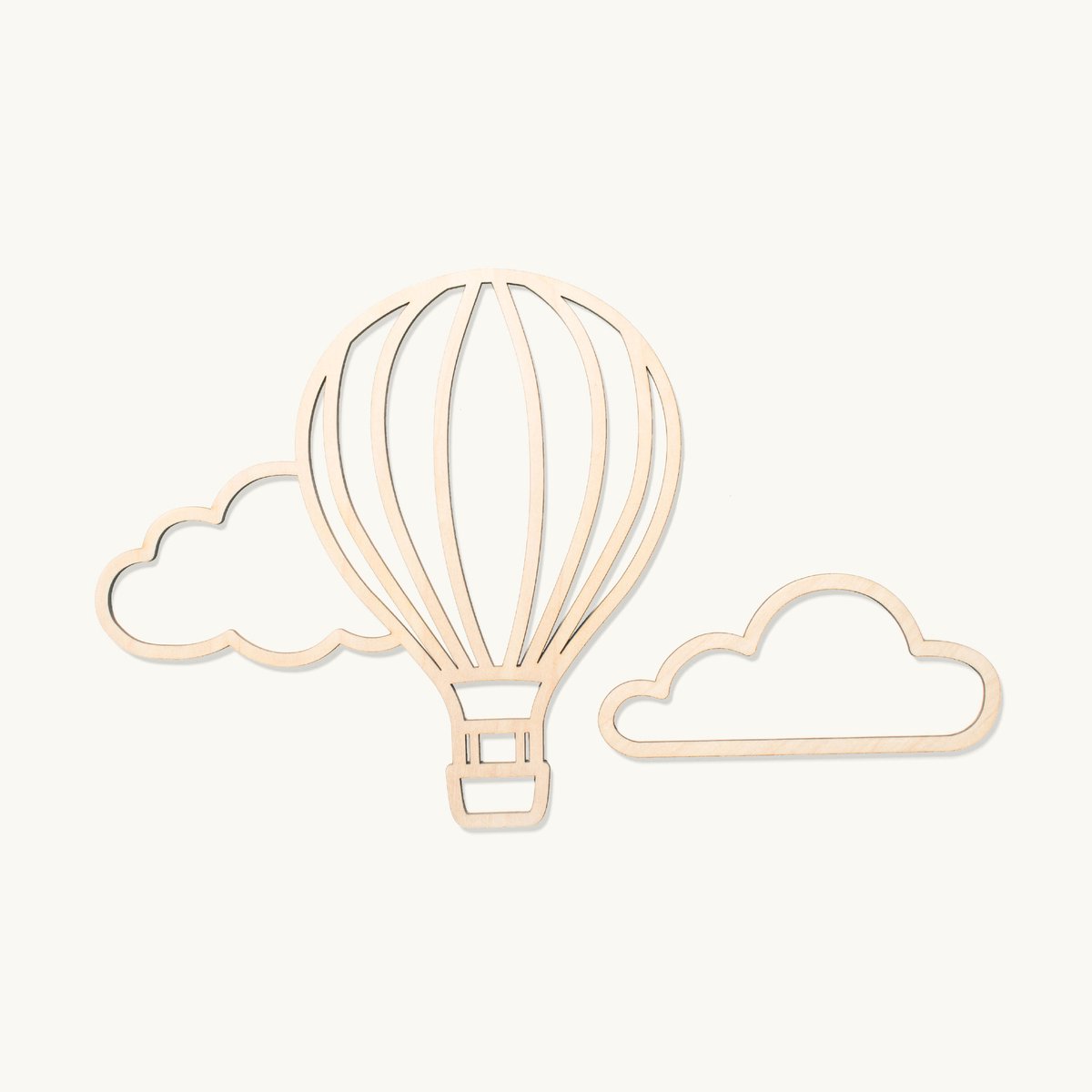 Boven de wolken | Wanddecoratie | Luchtballon - wolk | 25x25