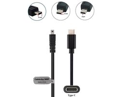 OneOne 0,3m USB kabel AV / datakabel USB C. Voor enkele camera's als oplaadkabel past op Panasonic Lumix DMC-LZ30, DMC-LZ4, DMC-LZ40, DMC-LZ5, DMC-LZ6, DMC-LZ7, DMC-LZ8, DMC-S1, DMC-S2, DMC-S3, DMC-S5, DMC-SZ1, DMC-SZ10, DMC-SZ3, DMC-SZ30, DMC-SZ5
