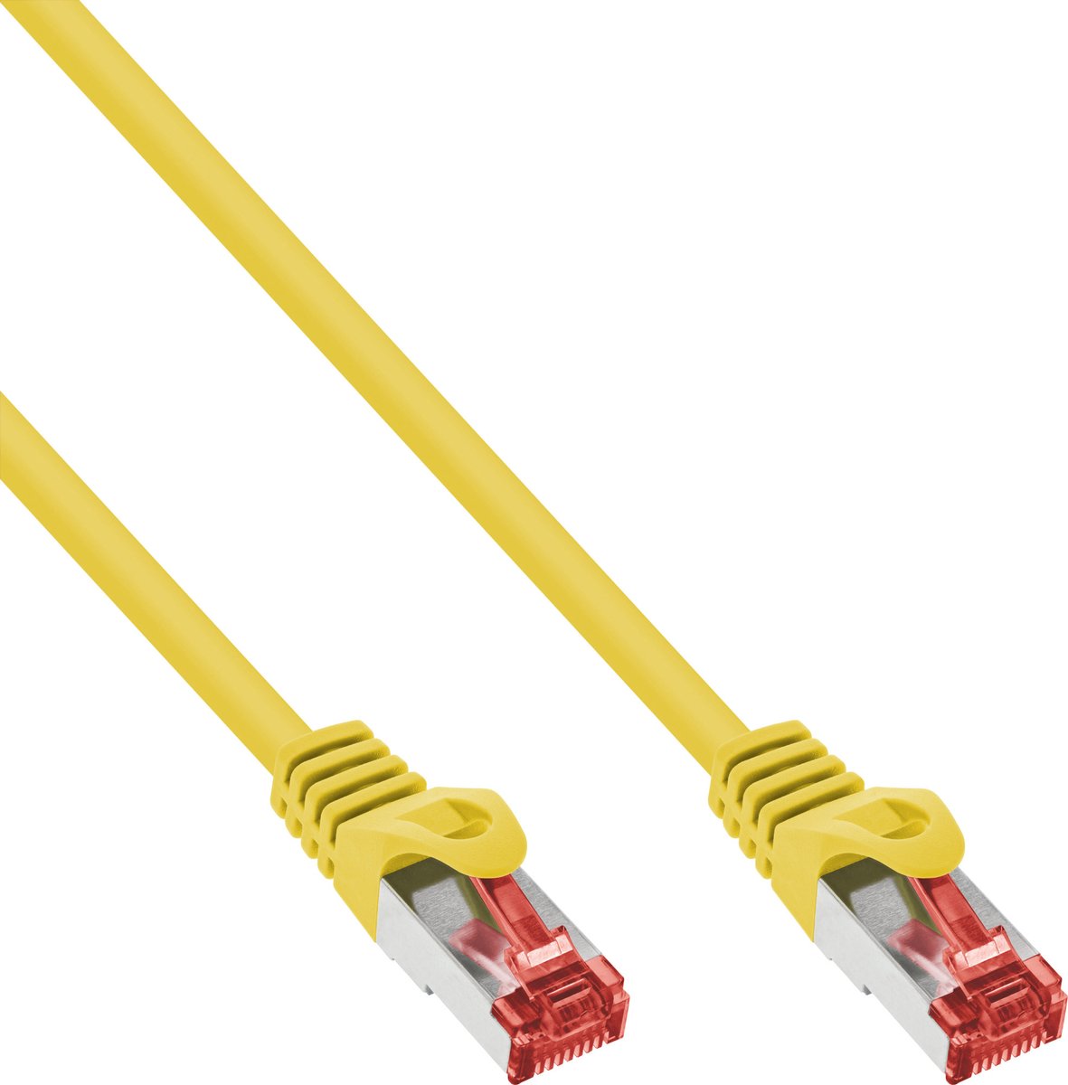 InLine® Patch Cable S/FTP PiMF Cat.6 250MHz copper halogen free yellow 0.3m