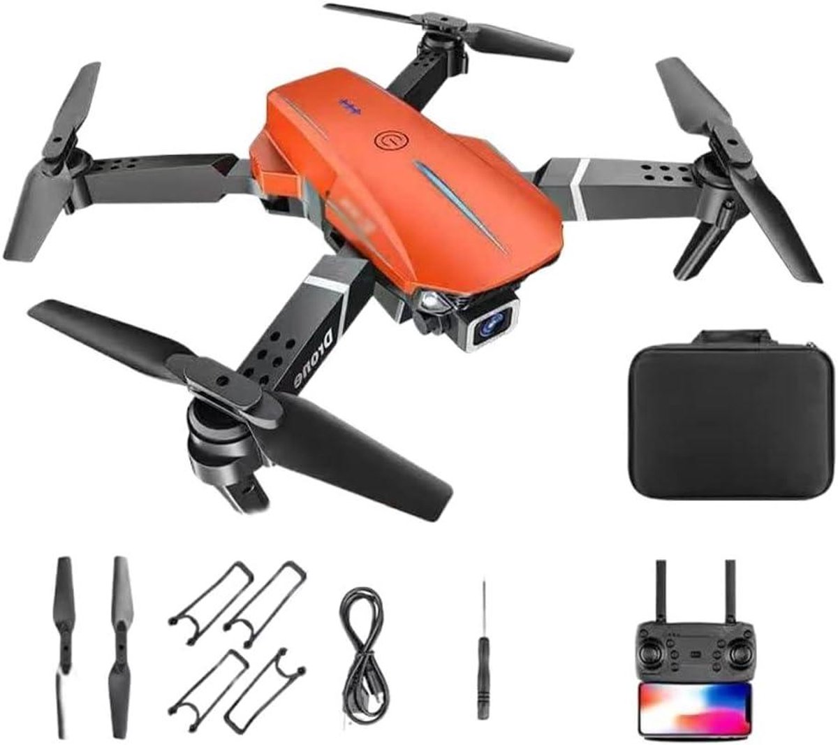 Opvouwbare Drone - RC Quadcopter - Vliegplezier Beleven - 8K HD Dubbele Camera - 8000m Afstand - Zwart